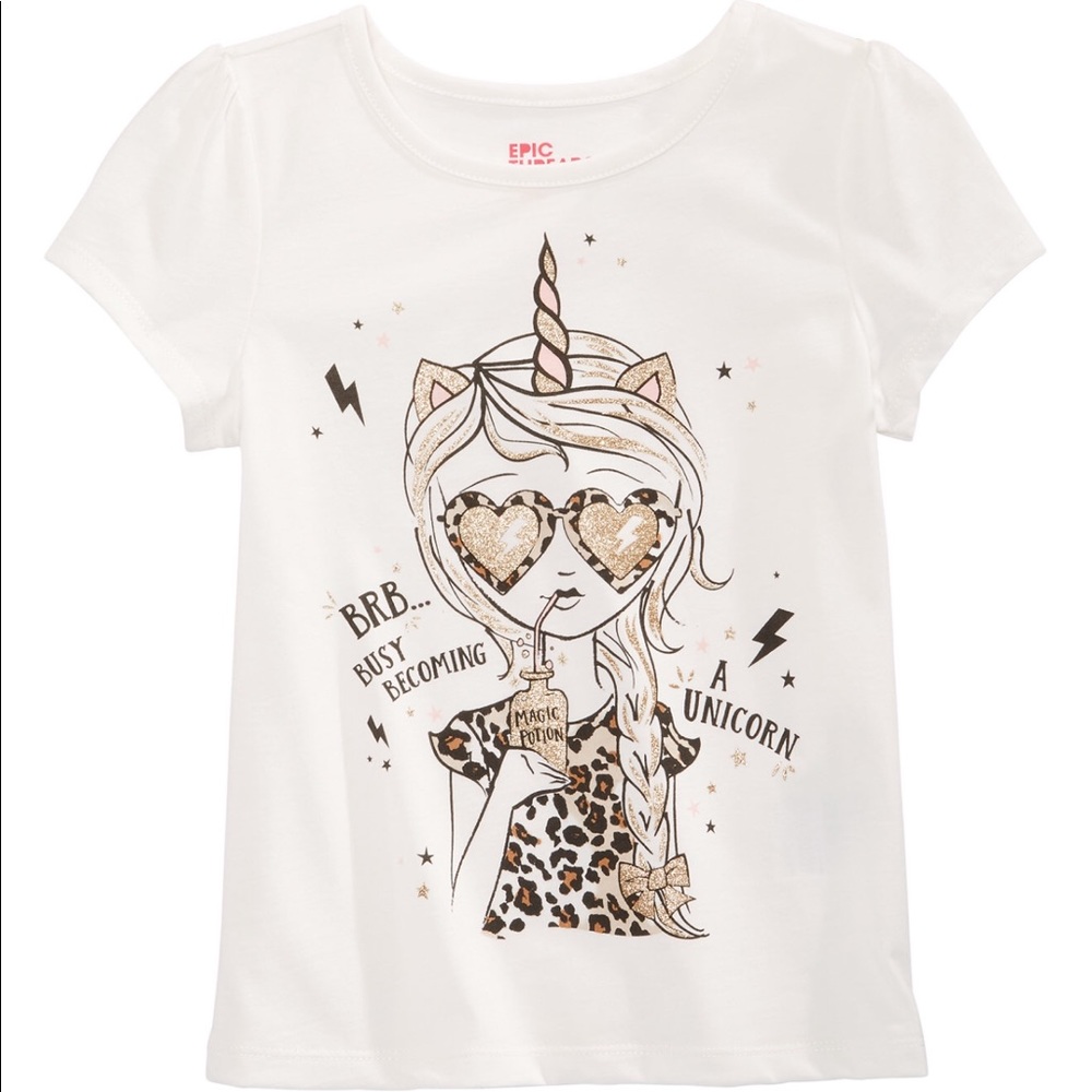 Unicorn Graphic Toddler T-shirt Size 3T